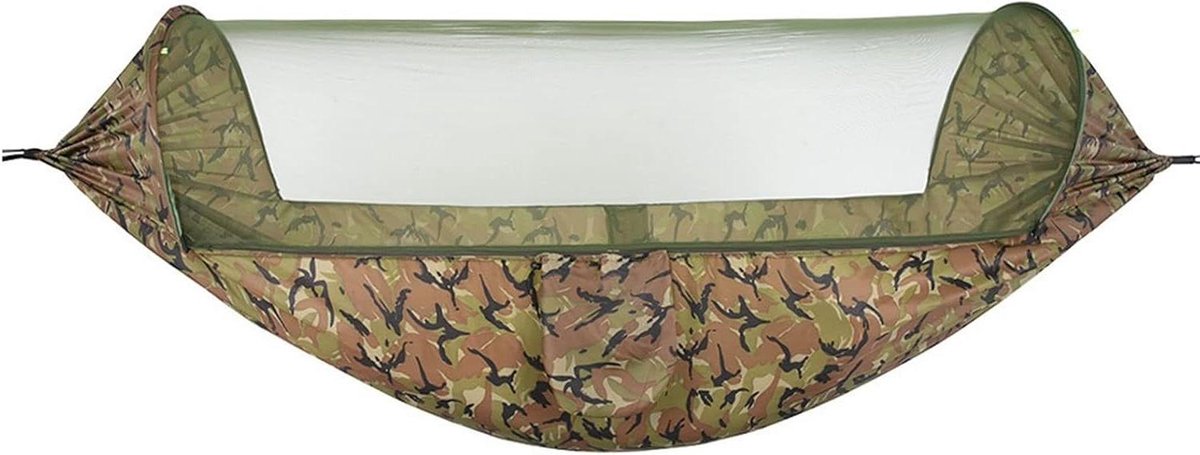 Kampeerhangmat met klamboe - Nylon parachute model - Ontspannen in de natuur - Dubbelzijdig omkeerbaar - 290 x 140 cm
