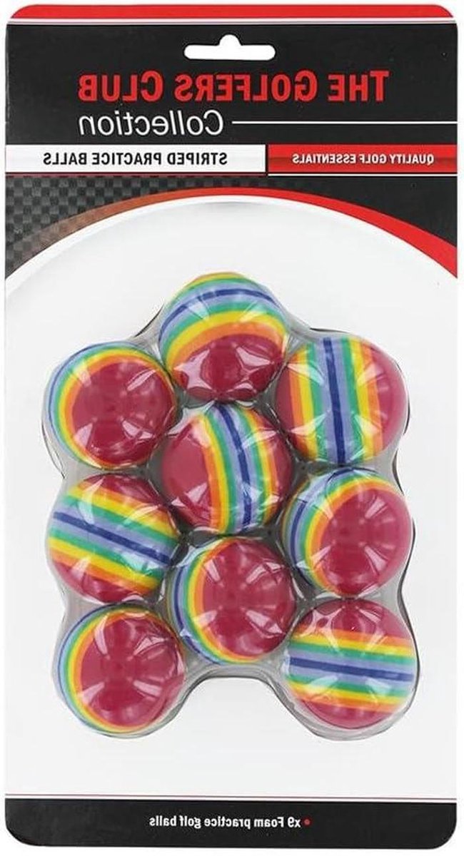 Oefen Golfballen - Zachte Ballen - Golf Training - Zacht Foam Materiaal - 9 Stuks - Multicolor