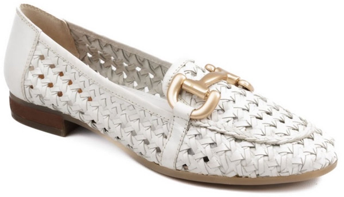 5PM Matera Sassi Loafer Dames Leer Wit Gevlochten