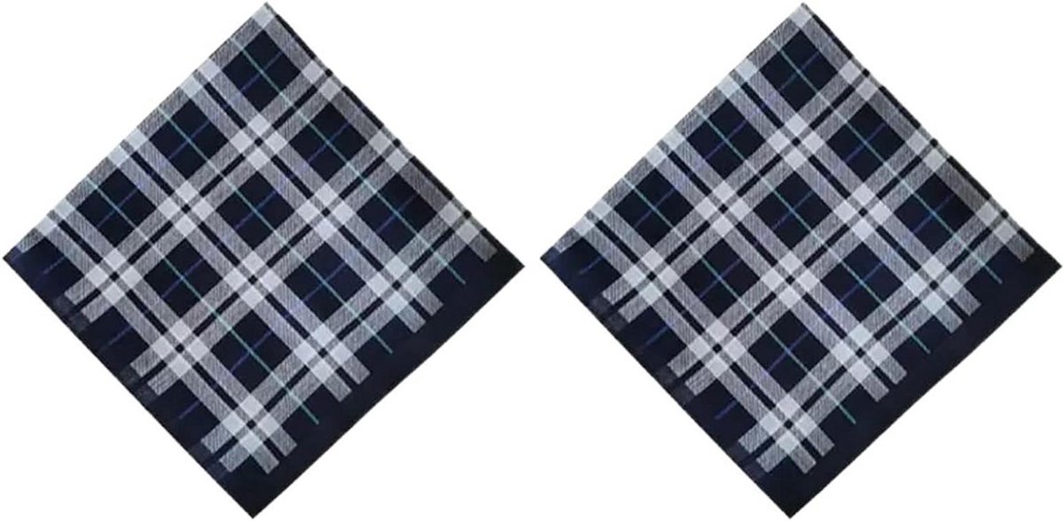Zakdoeken 2 Stuks - Katoenen Zakdoeken - Persoonlijke Hygiëne - Zacht en Absorberend - Niet Gespecificeerd - Plaid
