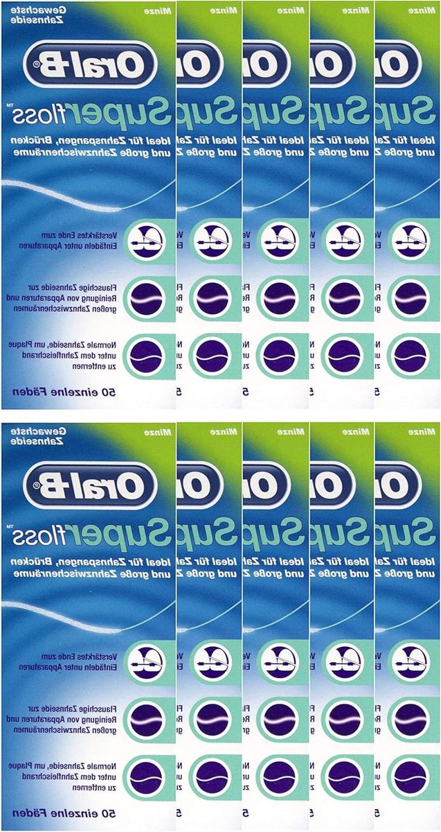 Tandenstokers Superfloss - Draadjes - Mondhygiëne - Reinigt zacht - 50 draadjes - Wit