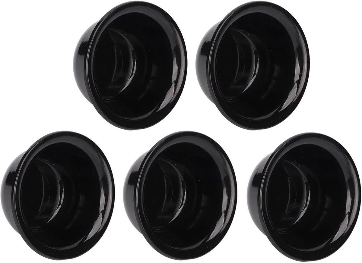 Scheerkommen Set - Scheerschuim Bakjes - Baard Verzorging - Gladde Oppervlakte - 5 Stuks - Zwart