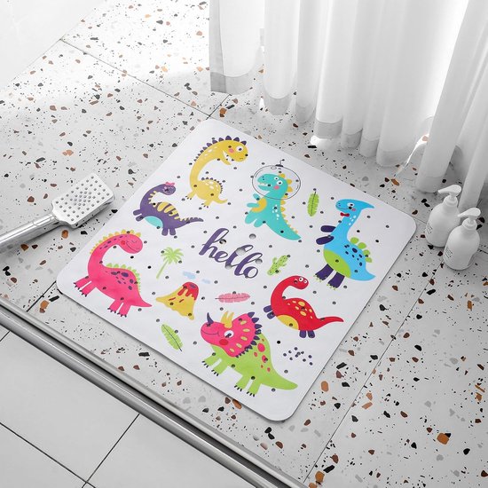 Douchemat Antislip - Badmat Kinderen - Veilig Douchen - Veel Zuignappen - 53 x 53 cm - Kleurrijk — afbeelding 2