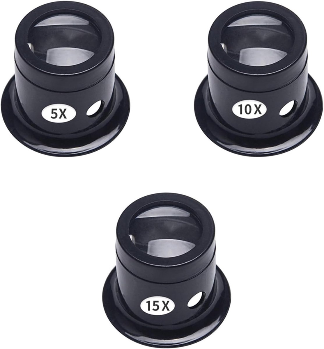 Juweliers Loep Set - Vergrootglas Enkele Buis - Detail Inspectie - Verschillende Vergrotingen - Compact Draagbaar