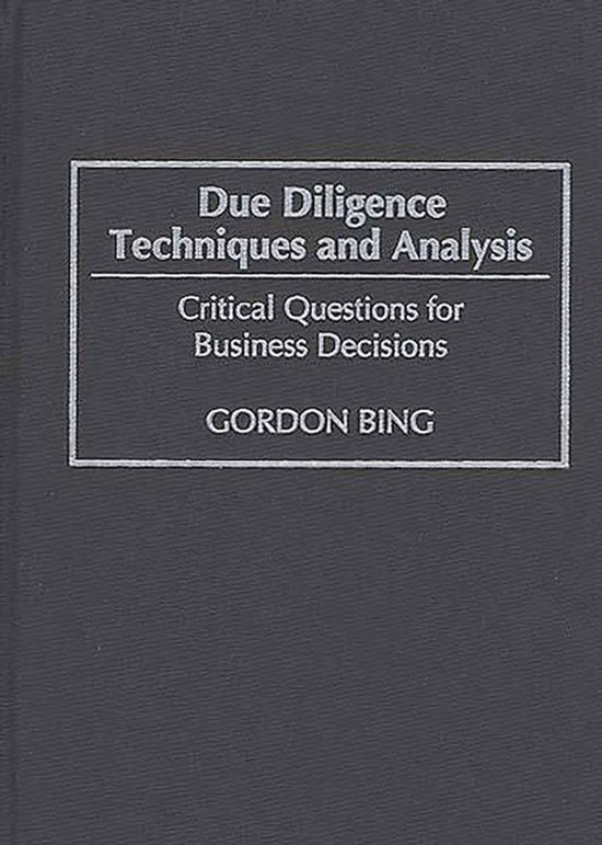 Due Diligence Techniques and Analysis - cover