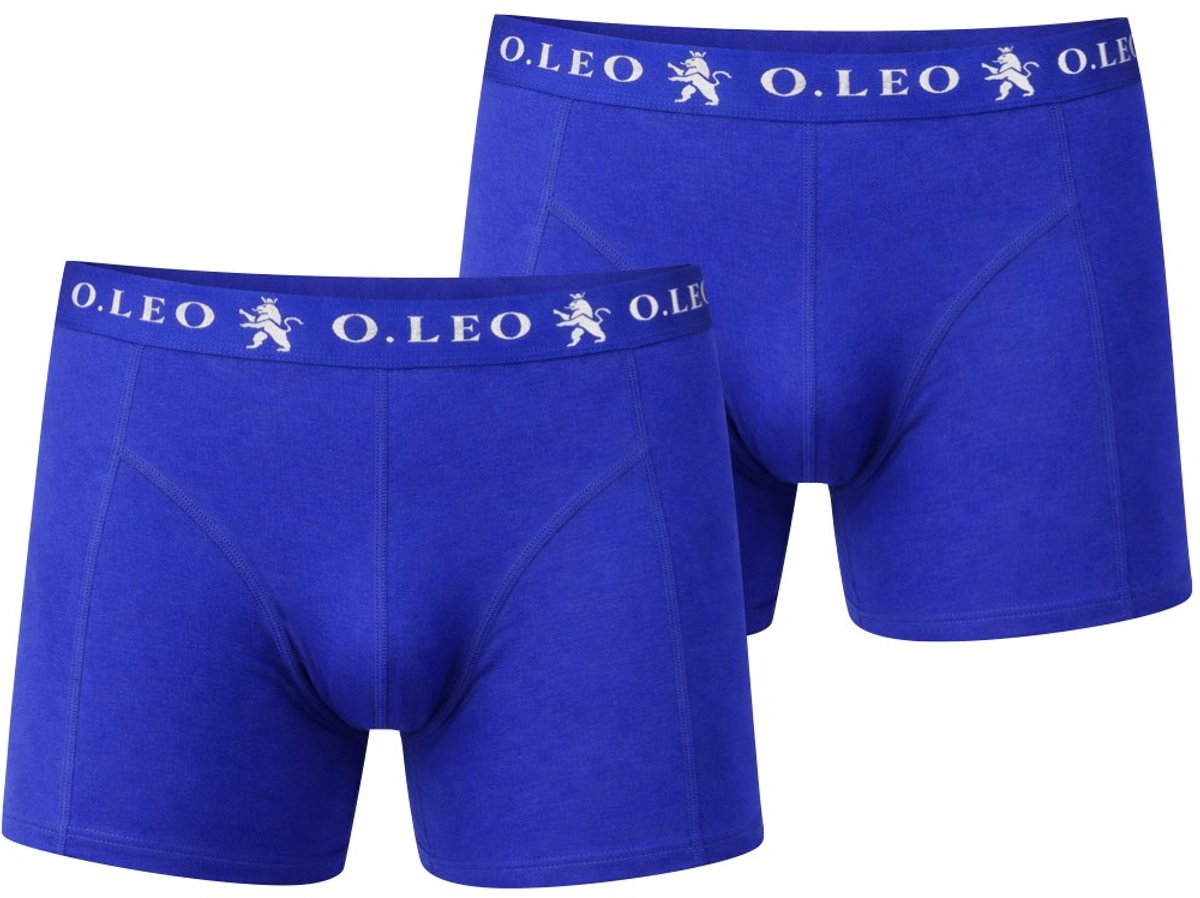 O.Leo - Boxershort heren - Navy Blauw - 2 stuks - Maat M - Stevig katoen & Comfortabele naden - Onderbroeken heren