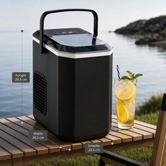 Sello! ijsblokjesmachine - ijsmaker - supersnel - draaggreep - verschillende ijsformaten - energiezuinig - zelfreinigend — afbeelding 4