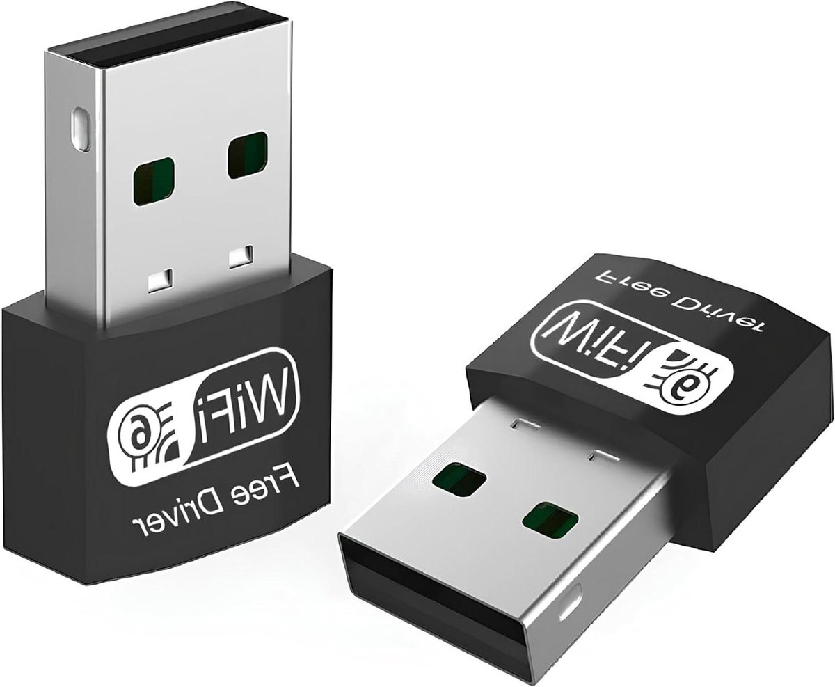 Mini WiFi Adapter - Draadloze Dongle - Snelle Internetverbinding - WiFi 6 Technologie - USB 2.0 - Zwart