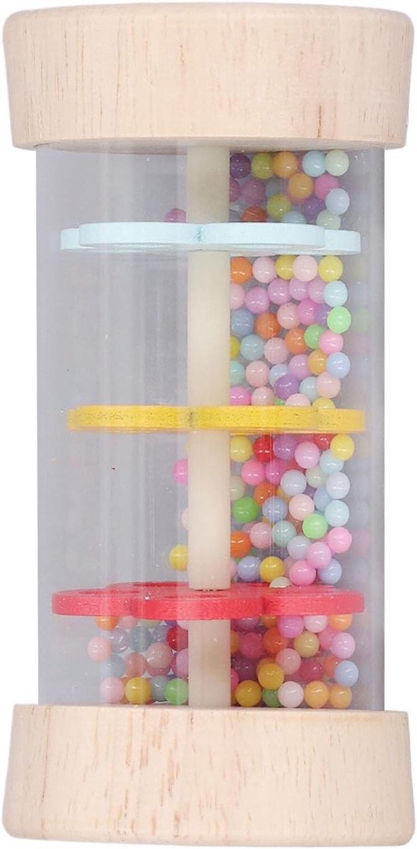 Regenmaker Speelgoed - Regenpijp Muziek - Zintuiglijk Spel - Regenboogkleuren Design - 10 x 5 x 5 cm - Multicolor