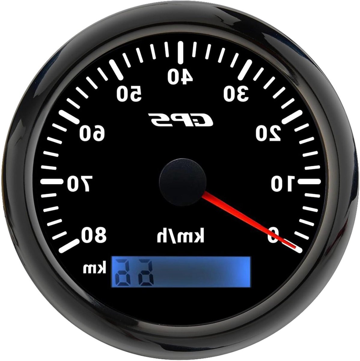 GPS Snelheidsmeter - Vaartuig Meter - Navigatie Ondersteuning - IP67 Waterdicht - 85 mm - Zilver