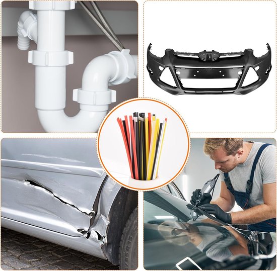 Kunststof lasstaven - PP lasstrips - Kunststof reparatie - Goede lasbaarheid - 25 cm lang - Zwart — afbeelding 3