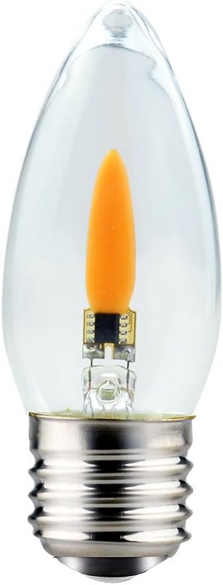 LED Kaarslamp E27 Flamm effect 1W Extra Warm Wit Dimbaar Flikkerend Licht