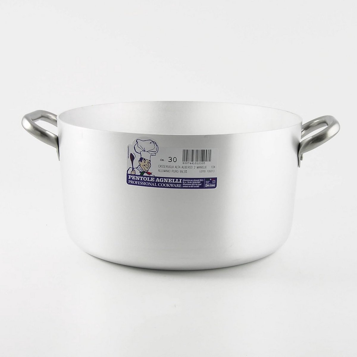 Hoge Steelpan 32 cm Aluminium met Antiaanbaklaag en Stalen Handvatten