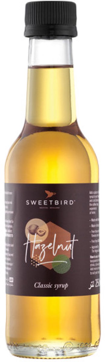 Koffiesiroop Sweetbird Hazelnut, 250 ml