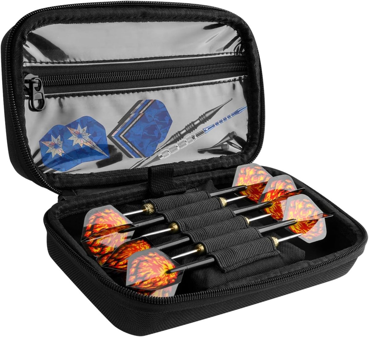 Dart etui - Dart organizer - Darts opbergen - Harde schaal bescherming - 22 x 12 x 65 cm - Zwart