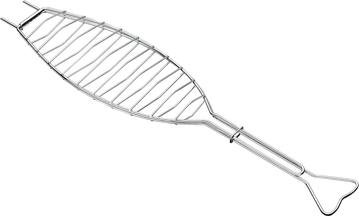 Roestvrijstalen Grillrooster voor Vis, Perfect voor BBQ en Gourmetten