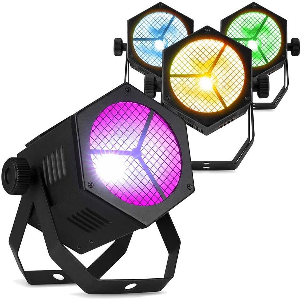 BeamZ set van 4 RB40 retro parren met 40W RGBW COB LED