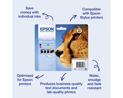 Epson T0715 - Inktcartridge - Multicolor / Zwart