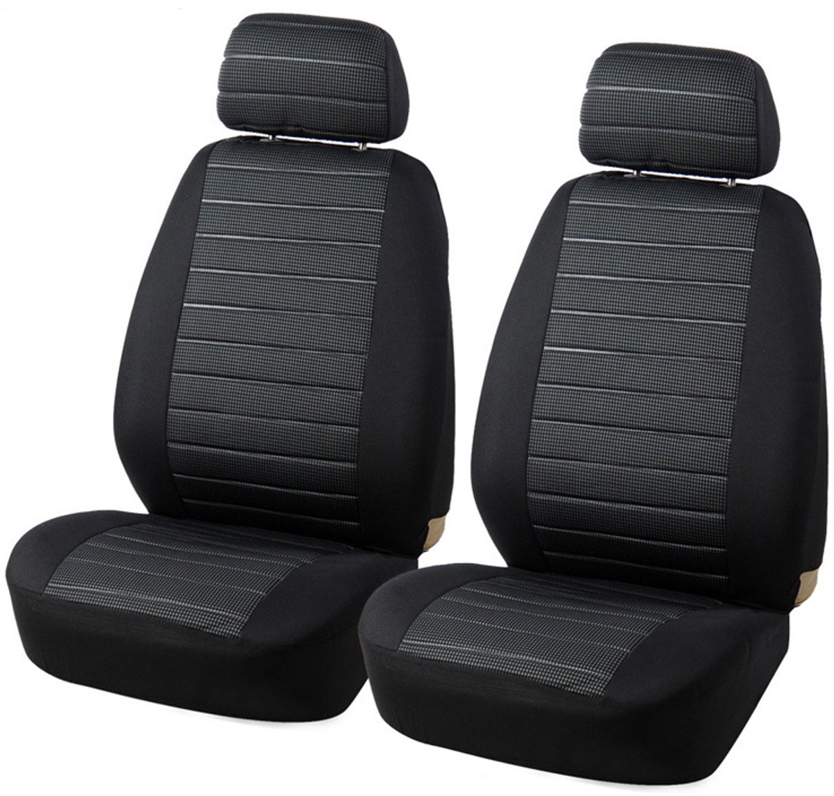 Stoelhoes Auto - Universele Autostoelhoezen - voor- en achterbank - Stijlvol - Auto Accessoires Interieur Decoratie - eenvoudig te installeren hoezenset - accessoires - voor auto's / SUV - Zwart/Grijs – foto 4