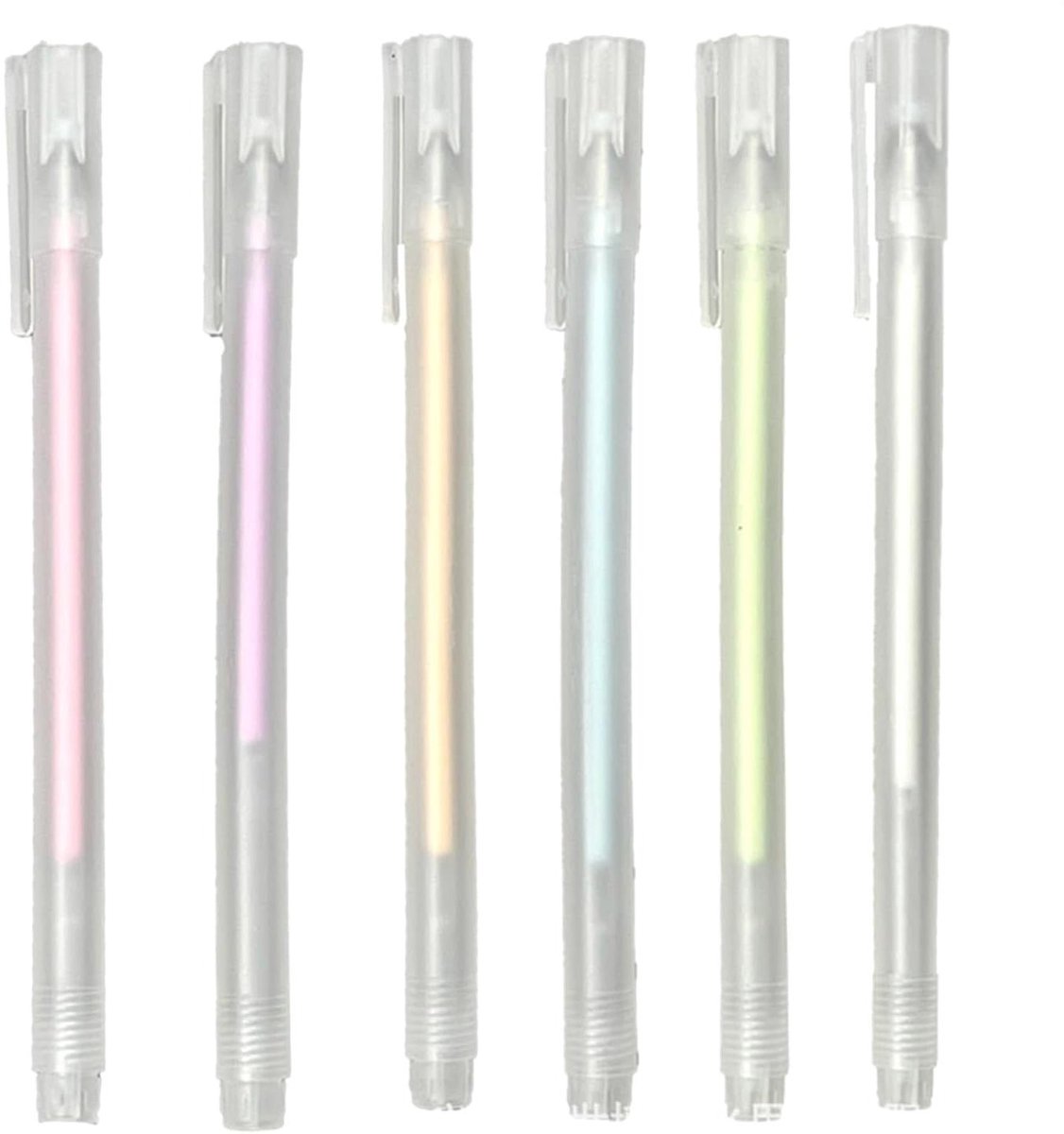 Lijmpennen Set - Lijmrollers Sneldrogend - Scrapbooking Hobby - Precisie Applicatie - 6 Stuks - Multicolor