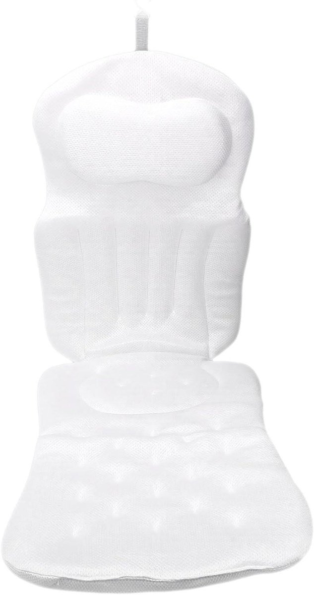 Badkussen - Badkuipkussen - Ontspanning - 4D Hoge Elasticiteit Mesh - Volledig Lichaam - Grijs