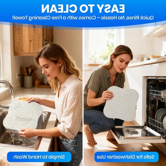 Siliconen Isolatiemat voor Airfryer - Hittebestendig, Antislip en Duurzaam in Beige — afbeelding 4