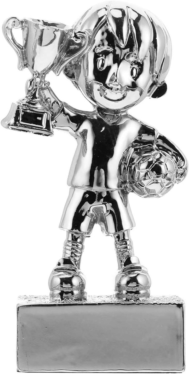 Sport Trofee - Winstbeker Prijs - Wedstrijd Belonen - Duurzaam Kunsthars - 12x5.9CM - Zilver