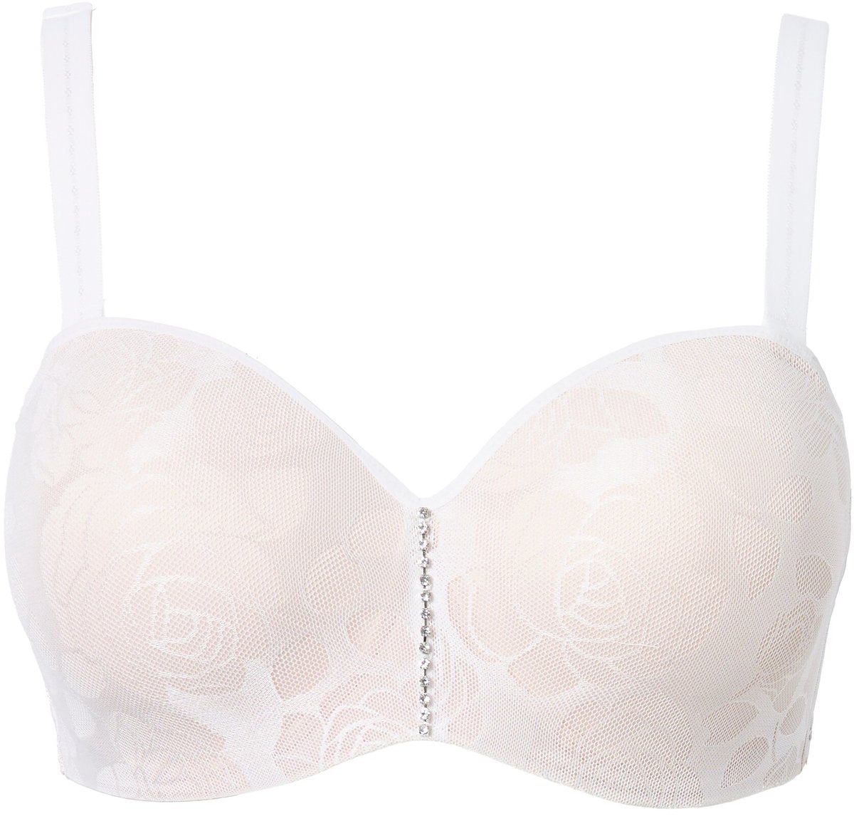 TruYou - Dames - TRUYOU multiway-beha beugel afneembare bandjes cup B - E - Crèmewit - Maat 85B