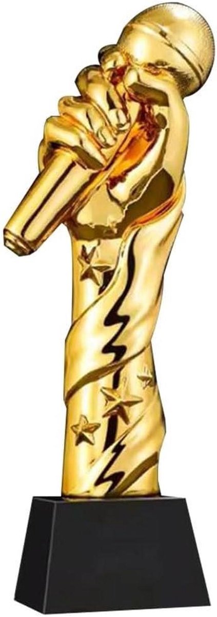 Creatieve Trofee - Prijs Beker - Wedstrijd Beloning - Hars Plating - 8x28cm - Goud
