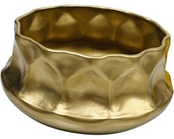 Metalen Plantenbak - Bloempot Decoratief - Buiten Decoratie - Duurzaam IJzer - 20x17.5cm - Goud