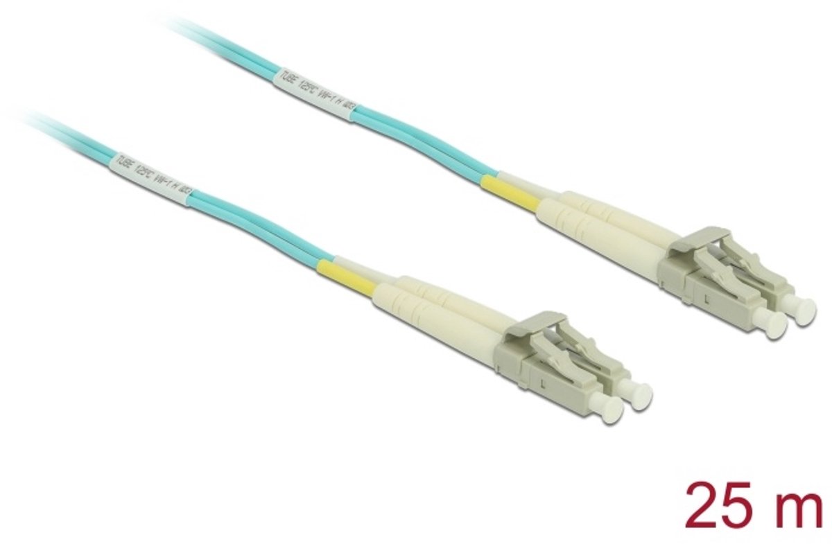 DeLOCK 80150 InfiniBand en Glasvezelkabel 25 m 2x LC MMF Aqua-kleur