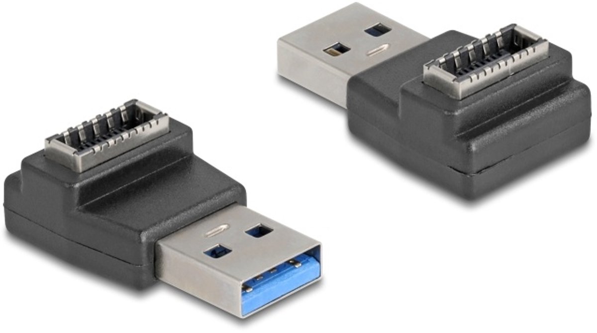 Delock Adapter USB 10 Gbps USB Type-A male to Type-E Key A female angled