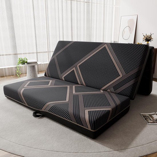 Vouwmatras - Gastenmatras Logeerbed - Comfortabel Slapen - Wasbaar Overtrek - 160x200 cm - Grijs — afbeelding 3