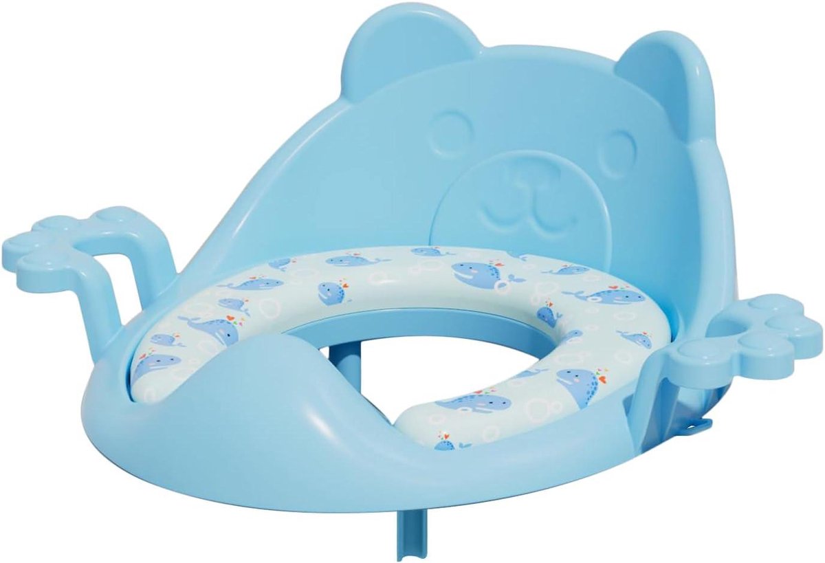 Kindertoiletbril - Potje zitkussen - Zindelijkheidstraining - Anti-slip ontwerp - 35x36 cm - Blauw