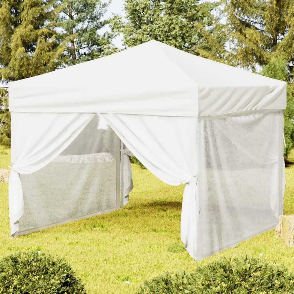 Opvouwbare Partytent - Tuinpaviljoen Waterdicht - Feesten en Bijeenkomsten - UV- en Waterafstotend - 3 x 3 Meter - Wit