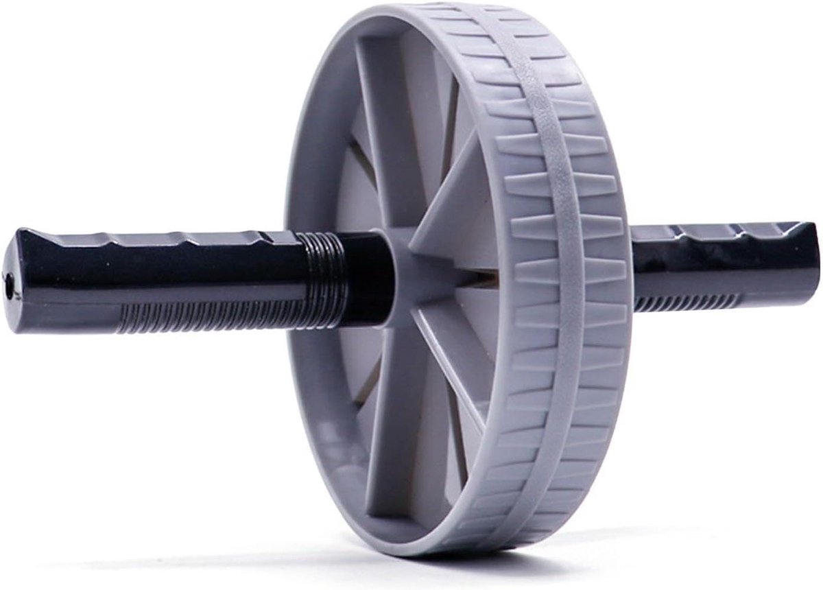 Buikwiel Trainer - Core Roller - Romp Versterken - Automatische Rebound - 15 cm Diameter - Grijs