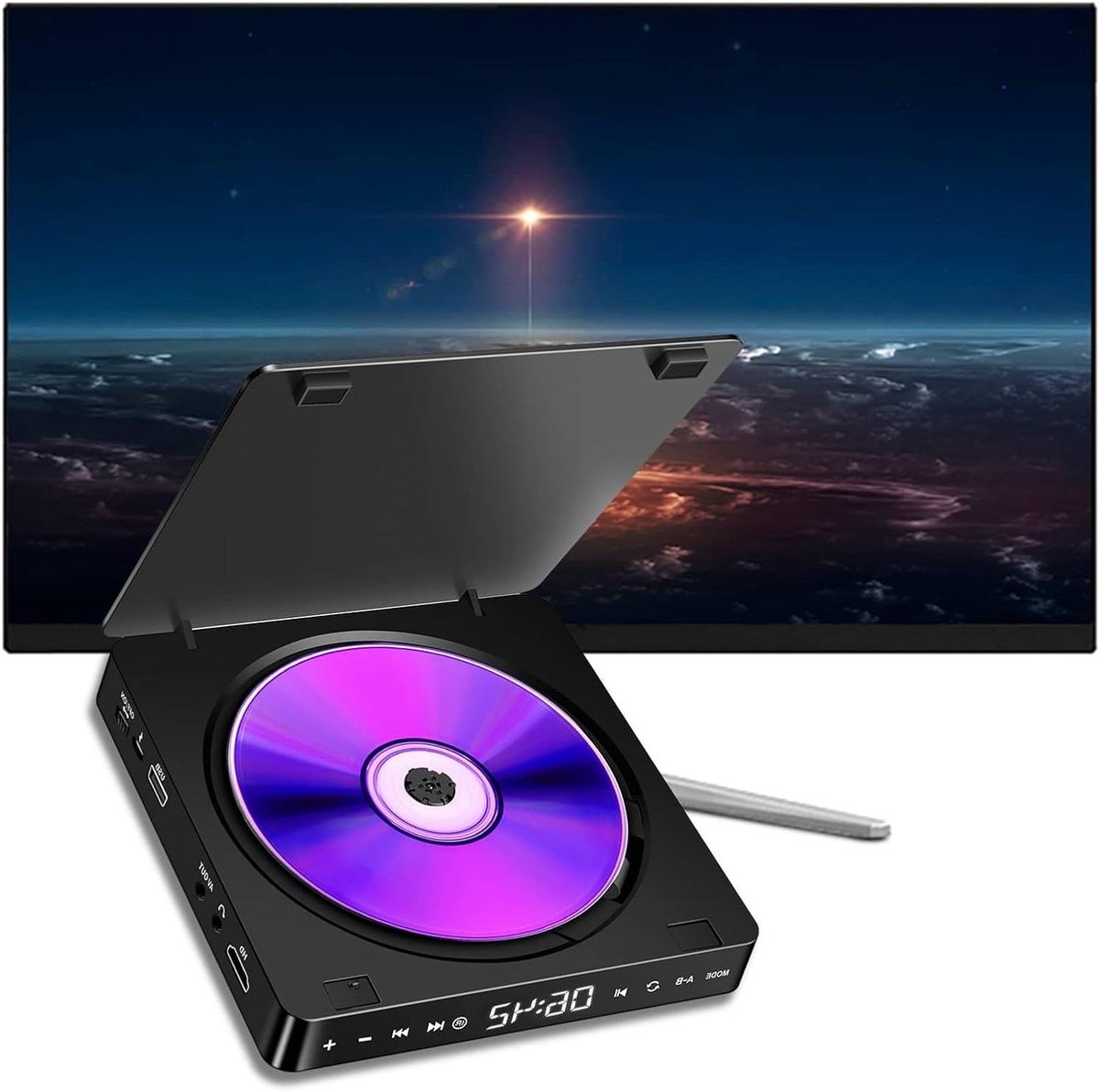 Draagbare Speler - Media Afspeler - Films Kijken - HD 1080P Resolutie - Compact Formaat - Zwart