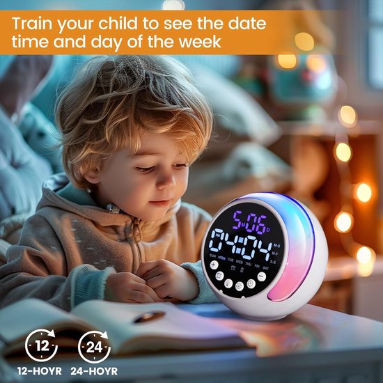 Zonsopgang wekker - Nachtlampje wekker - Rustig wakker worden - 13 verlichtingsmodi - Compact ontwerp - Meerdere kleuren — afbeelding 5