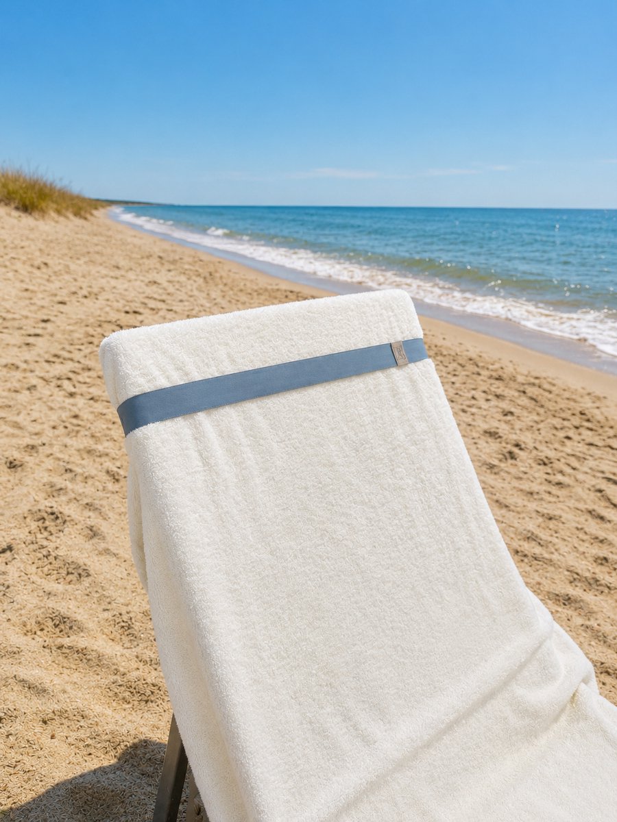 Beachcloud Beachstrap Ocean Blue – Handdoek Elastiek voor Strandbed & Ligbed – Handdoekelastiek