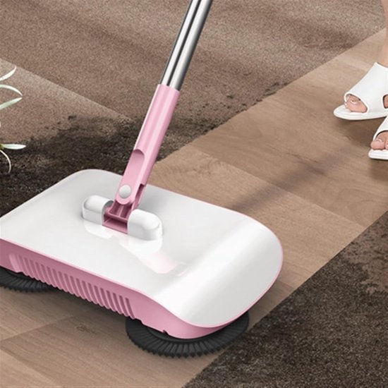 Huishoudelijke veegmachine - Bezem stoffer - Gemakkelijk schoonmaken - Handmatige bediening - N.v.t. - Roze — afbeelding 3