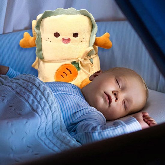 Knuffeldeken met kussen - 2-in-1 deken - Kinderen comfort - Creatief brood design - 90 x 115 cm - Wortel — afbeelding 3