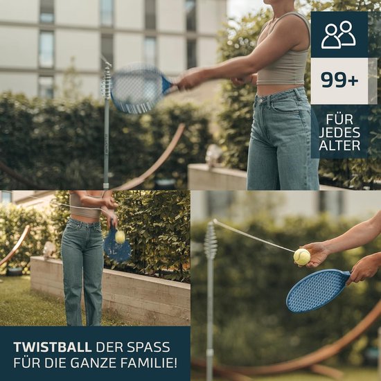 Twistball Set - Swingbal Tennis - Outdoor Spel - Verbeterd Model 2024 - 86 x 23 x 5 cm — afbeelding 5