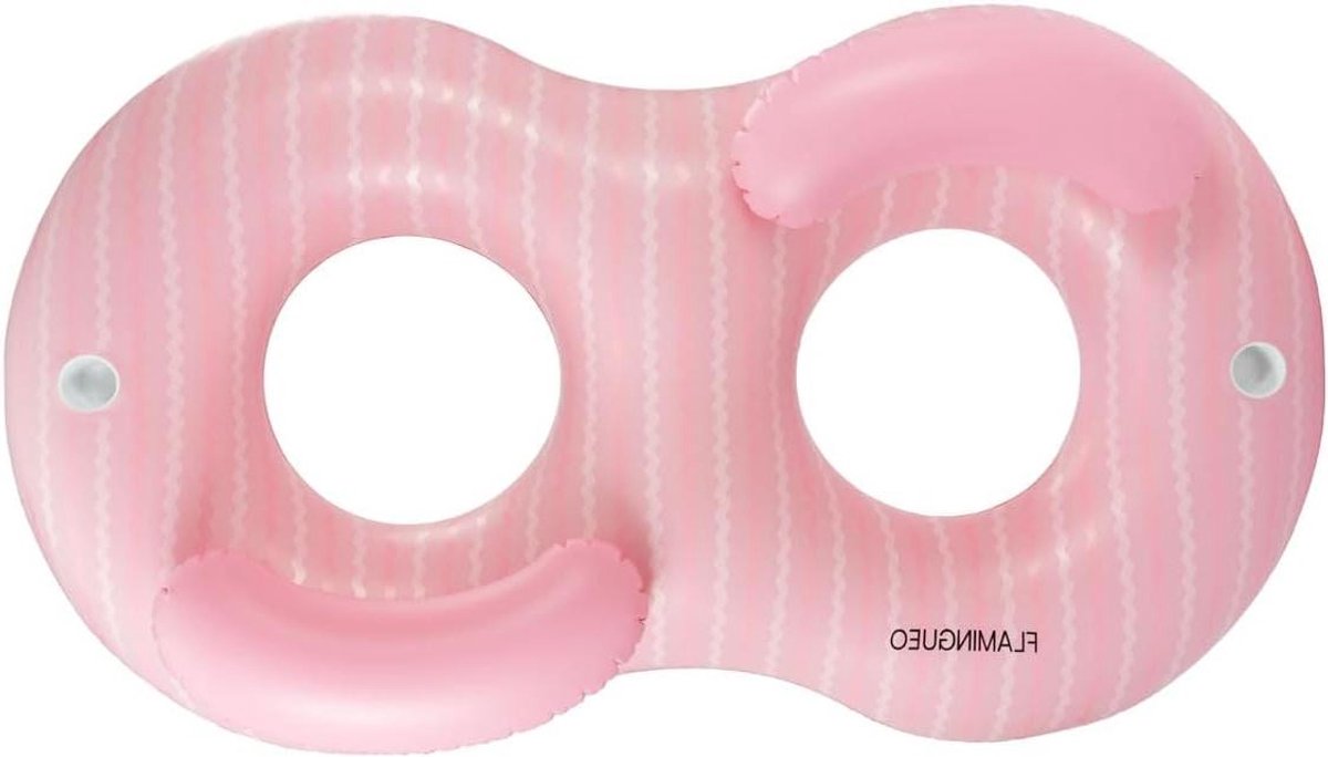 Zwemmat - Donut luchtbed - Ontspannen op water - Twee bekerhouders - 190x115cm - Roze