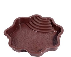 Reptielen Bad - Voerbak Aquarium - Verblijf Inrichten - Met Klimtrap - 29x27x4.5cm - Roodbruin