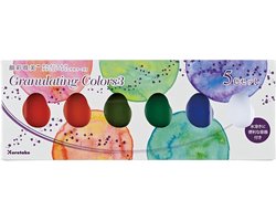 Kuretake Gansai Tambi GRANULATING Colors # 3, 5 Color Set + 1 Pan