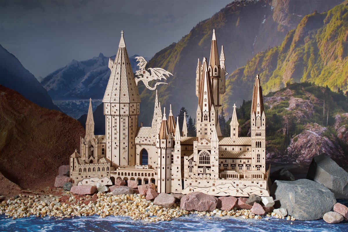 UGEARS 3D Modelbouw - Hogwarts™ Castle - Harry Potter™ - Mechanisch Bouwpakket Hout - Educatief Speelgoed — afbeelding 15
