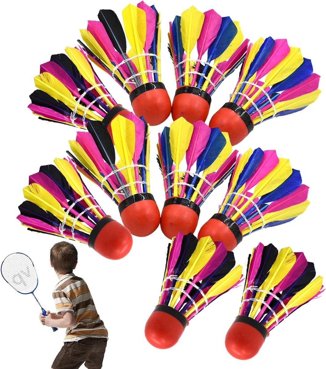 Badminton Ballen - Oefen Shuttles - Buiten Spelen - Stabiel Vliegpad - 10 Stuks - Veelkleurig