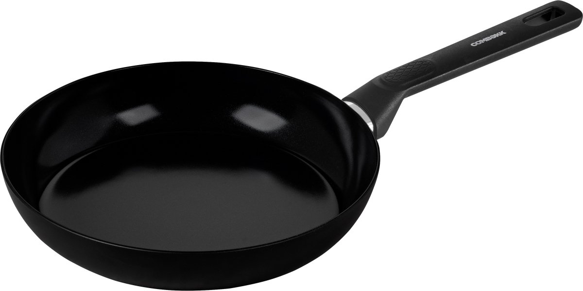 Combekk Tundra Easy koekenpan Ø 24 cm - PFAS-vrij - Non-stick Keramische antiaanbaklaag - 100% Gerecycled aluminium - Geschikt voor inductie - Vaatwasserbestendig - Zwart