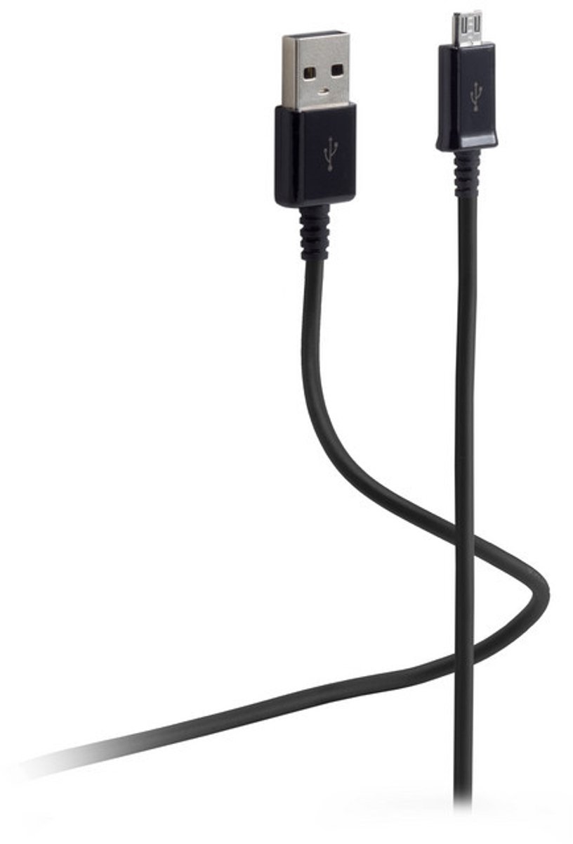 Flexline®-USB-Ladekabel A Stecker auf USB Micro B, blau, 2m
