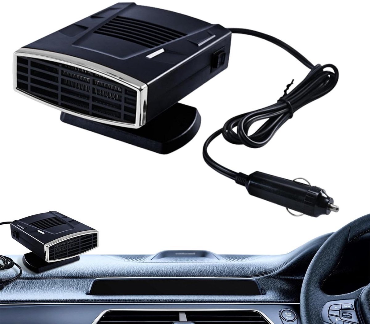 Auto Ontdooier - Ruitverwarmer Ventilator - Veilig Rijden - Snelle Verwarming - 12V - Zilver
